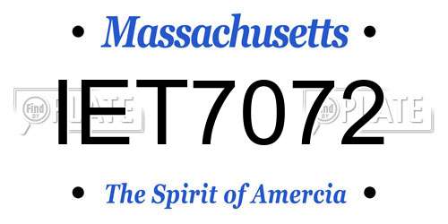 IET7072 Massachusetts License Plate