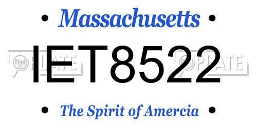 IET8522 Massachusetts License Plate