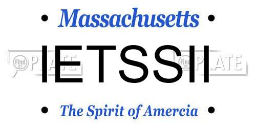IETSSII Massachusetts License Plate