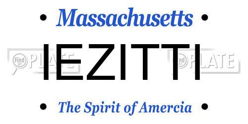 IEZITTI Massachusetts License Plate
