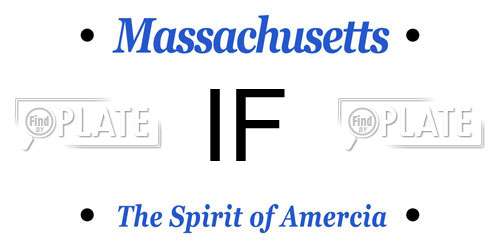 IF Massachusetts License Plate