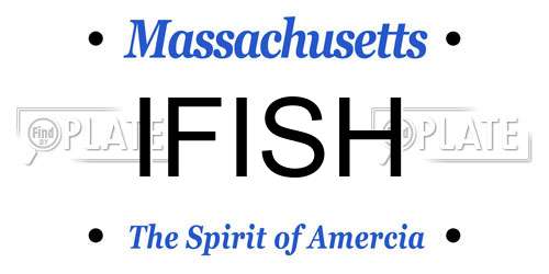 IFISH Massachusetts License Plate
