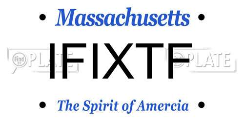 IFIXTF Massachusetts License Plate