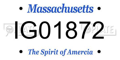 IG01872 Massachusetts License Plate