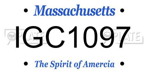 IGC1097 Massachusetts License Plate