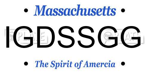 IGDSSGG Massachusetts License Plate