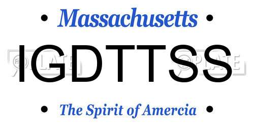 IGDTTSS Massachusetts License Plate