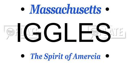IGGLES Massachusetts License Plate