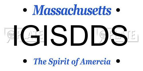 IGISDDS Massachusetts License Plate