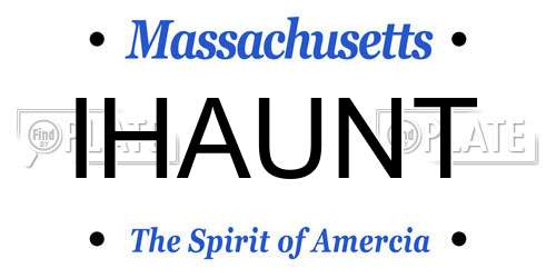 IHAUNT Massachusetts License Plate