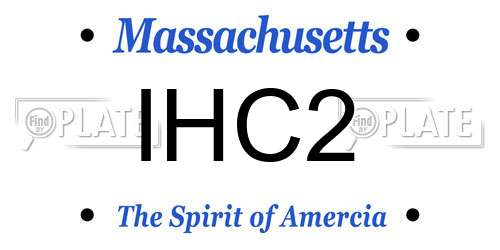 IHC2 Massachusetts License Plate