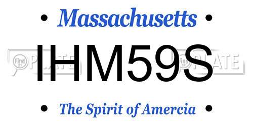 IHM59S Massachusetts License Plate