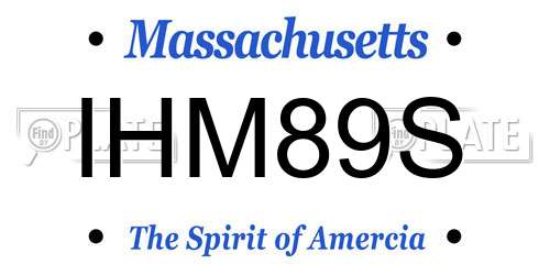 IHM89S Massachusetts License Plate