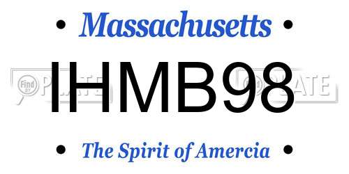 IHMB98 Massachusetts License Plate