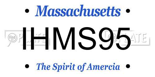 IHMS95 Massachusetts License Plate