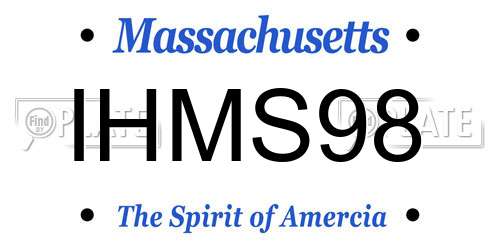 IHMS98 Massachusetts License Plate