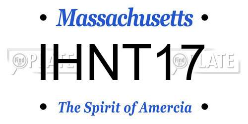 IHNT17 Massachusetts License Plate