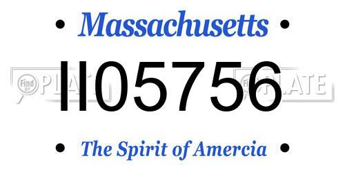 II05756 Massachusetts License Plate