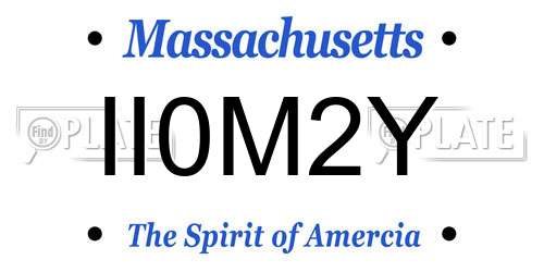 II0M2Y Massachusetts License Plate