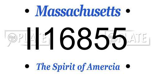 II16855 Massachusetts License Plate