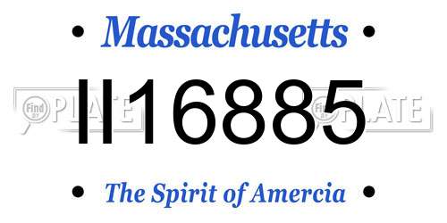 II16885 Massachusetts License Plate