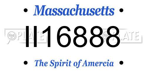 II16888 Massachusetts License Plate