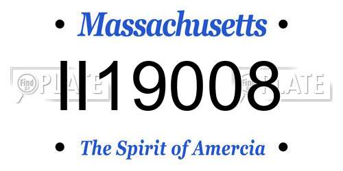 II19008 Massachusetts License Plate