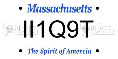 II1Q9T Massachusetts License Plate