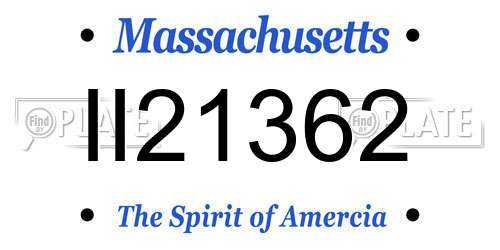 II21362 Massachusetts License Plate