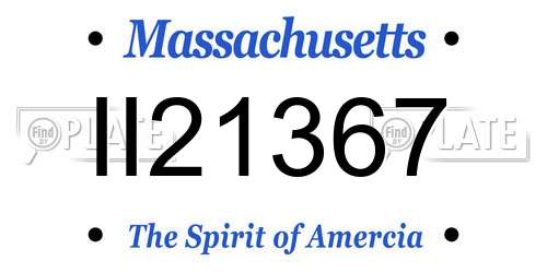 II21367 Massachusetts License Plate