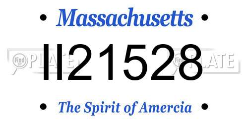 II21528 Massachusetts License Plate