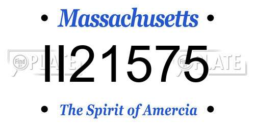 II21575 Massachusetts License Plate