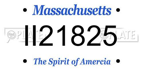 II21825 Massachusetts License Plate