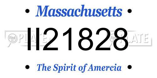 II21828 Massachusetts License Plate