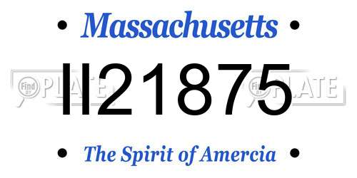 II21875 Massachusetts License Plate
