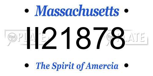 II21878 Massachusetts License Plate