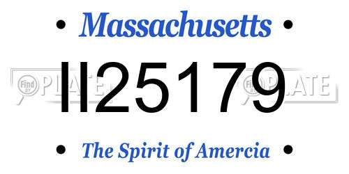 II25179 Massachusetts License Plate