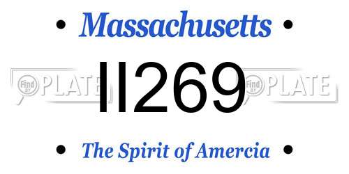 II269 Massachusetts License Plate