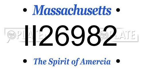 II26982 Massachusetts License Plate