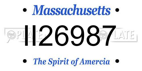 II26987 Massachusetts License Plate