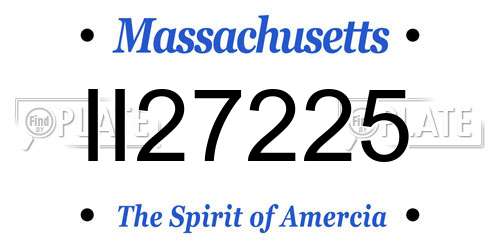 II27225 Massachusetts License Plate