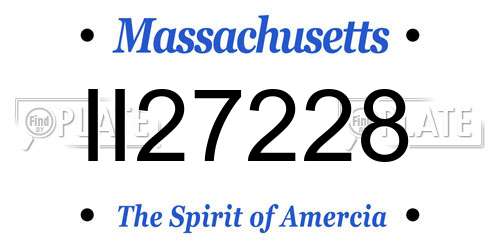 II27228 Massachusetts License Plate