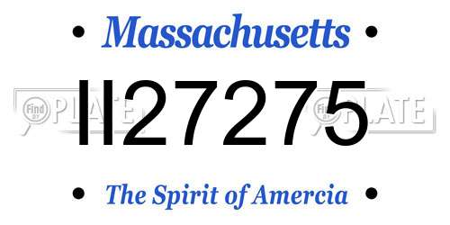 II27275 Massachusetts License Plate
