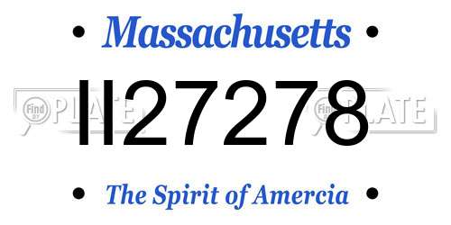 II27278 Massachusetts License Plate