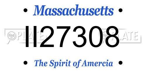 II27308 Massachusetts License Plate