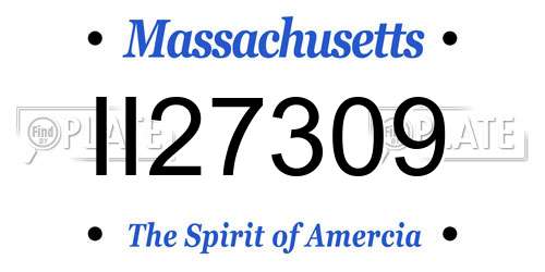 II27309 Massachusetts License Plate