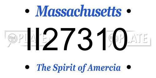 II27310 Massachusetts License Plate