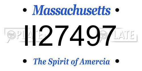 II27497 Massachusetts License Plate
