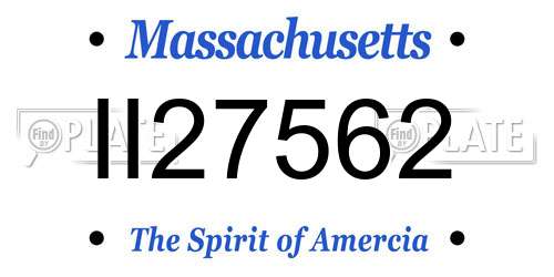 II27562 Massachusetts License Plate