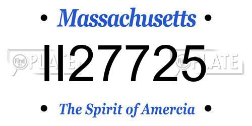 II27725 Massachusetts License Plate